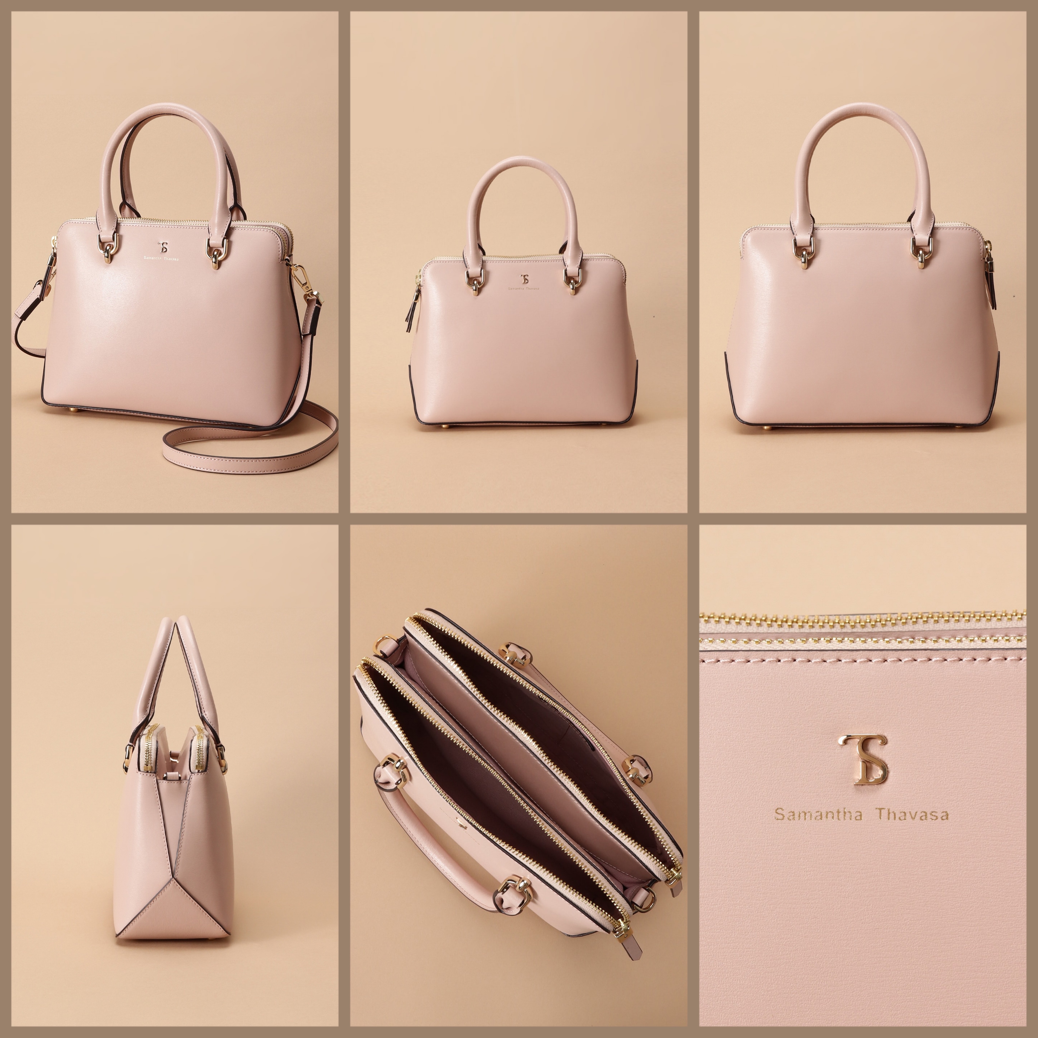 牛床革】シンプルスクエア バンドバッグ 小サイズ👜 | サマンサ