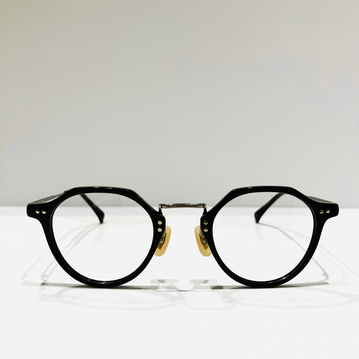 白山眼鏡 丸眼鏡 黒 / 金子眼鏡 - サングラス/メガネ